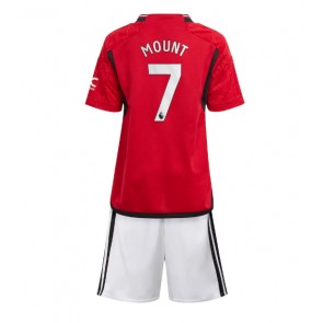 Maillot de foot Manchester United Mason Mount #7 Domicile enfant 2023-24 Manches Courte (+ pantalon court)